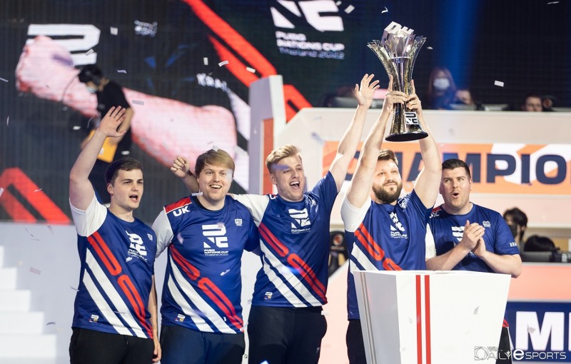 2022 펍지 네이션스컵서 우승을 차지한 영국 대표팀.