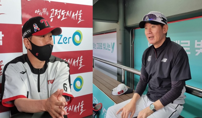 2022 KBO 올스타전 드림 올스타 이강철 감독(오른쪽)과 나눔 올스타 류지현 감독