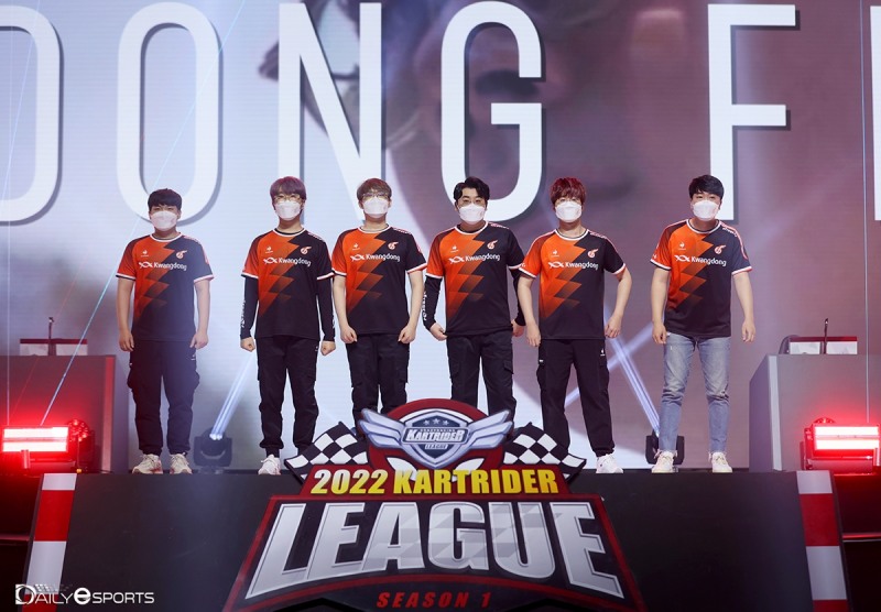 2022 카트라이더 리그 시즌1 팀전 결승에 오른 광동 프릭스.