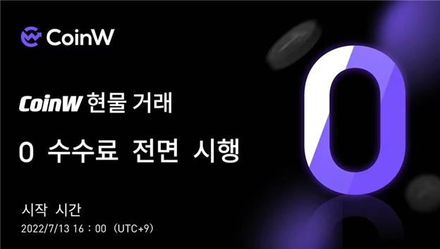 CoinW, 현물 거래 수수료 무료 정책 도입