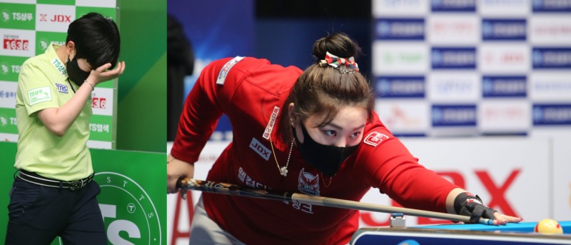 32강 서바일벌 전에서 함께 싸울 김세연(왼쪽)과 김예은(사진PBA)