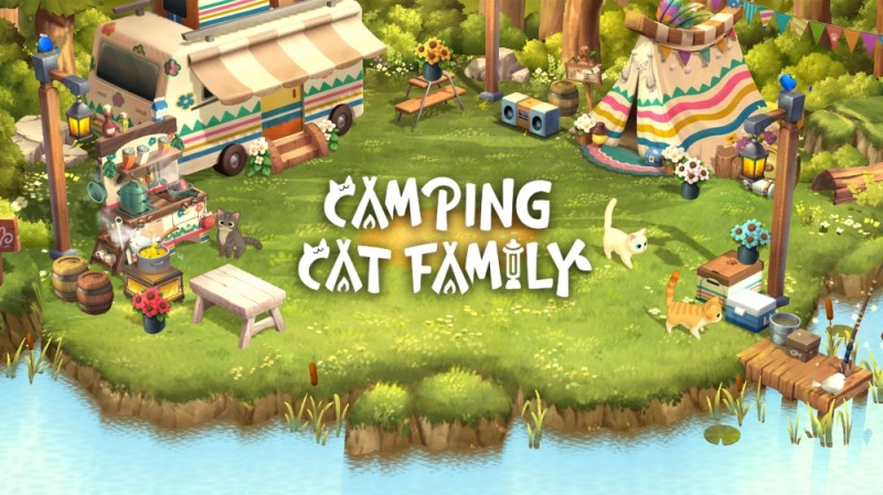 크래프톤 라이징윙스, 힐링게임 '캠핑 캣 패밀리' 사전예약 돌입