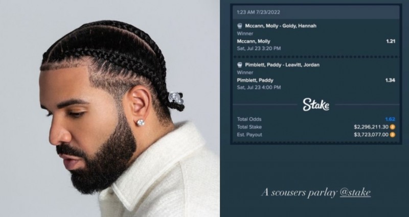 드레이크와 그가 자신의 인스타그램에 올린 베팅시트