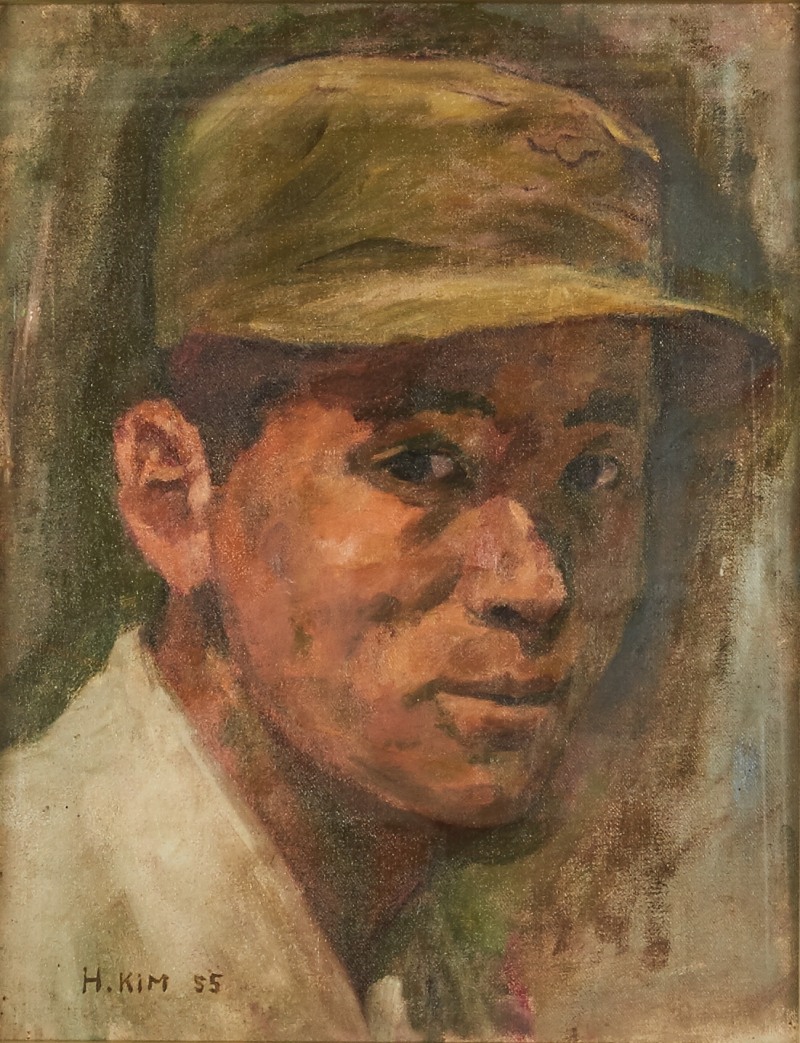 김형구 '자화상', 40×31cm 캔버스에 유채, 1955 / 사진=김달진미술자료박물관