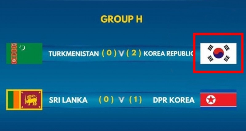 AFC(아시아축구연맹)의 2022 카타르 월드컵 아시아지역 예선 대진표에서도 태극기 오류가 발견