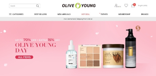 올리브영 글로벌몰이 중진공 사업 참여 브랜드를 중심으로 전개한 '올리브데이' 기획전 이미지