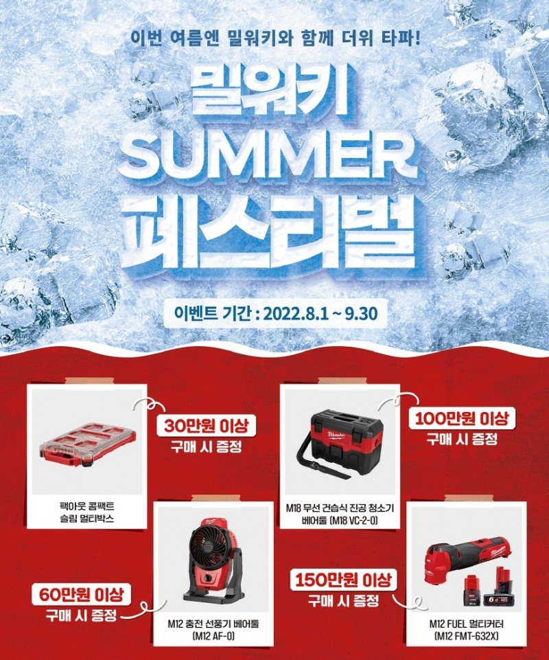 밀워키, 구매 금액별 사은품 증정 ‘썸머 페스티벌’ 이벤트 진행