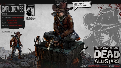 워킹데드: 올스타즈에 새로 등장한 캐릭터, ‘칼 그라임스’/ 이미지 제공 = 컴투스홀딩스