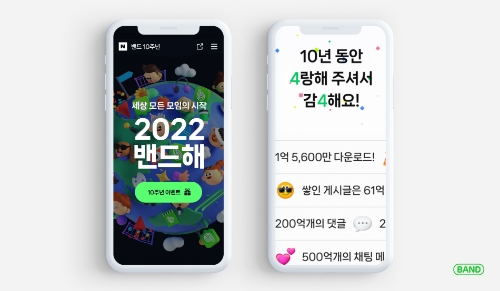 네이버 밴드, 커뮤니티 사용성 확장…"출시 10주년 기념 캠페인·이벤트 진행"