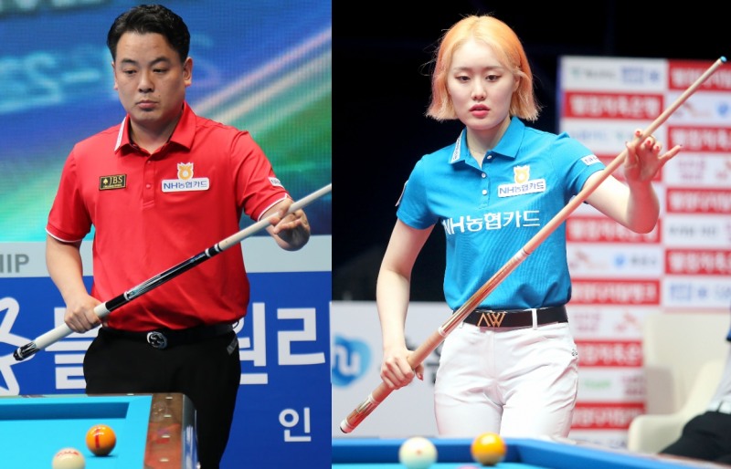 4승을 합작한 조재호(왼쪽)와 김보미(산진=PBA)