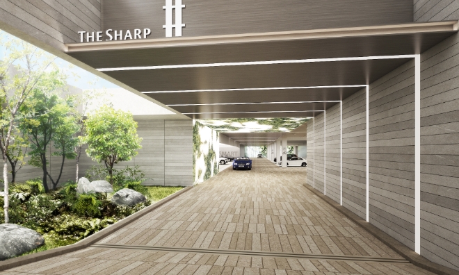 포스코건설은 아파트 지하주차장에 새로운 가치와 문화를 입힌 ‘바이오필릭 주차장’을 개발했다고 12일 밝혔다. 사진은 내년 분양단지부터 순차적으로 적용될 ‘바이오필릭 주차장’의 진입로 조경 및 미디어월의 모습. (사진 = 포스코건설 제공)