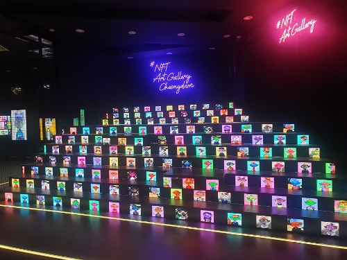 ㈜이아이디의 프로젝트 스카(Project S.C.A.R)의 'SCAR NFT' 전시회 사진. / 자료 제공 = ㈜이아이디