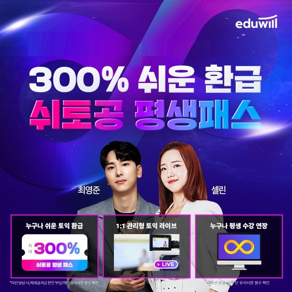 에듀윌 토익, 목표 점수 단기 취득 돕는 ‘토익 환급반’ 운영