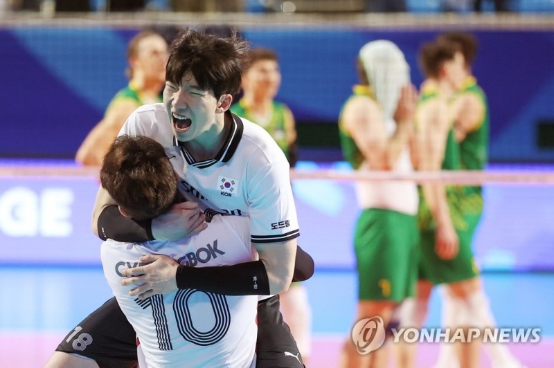 한국 남자배구 대표팀, 호주에 승리[연합뉴스 자료사진]