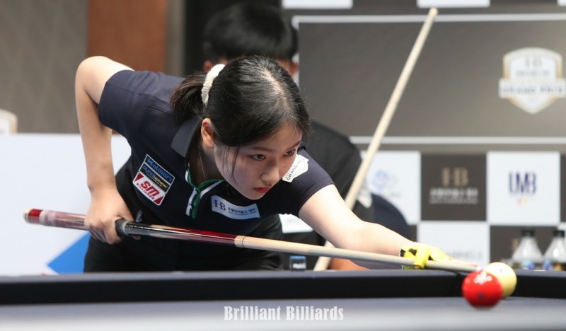 서울월드컵 예선 2라운드에 나서는 한지은(사진=브릴리언트 빌리아드)