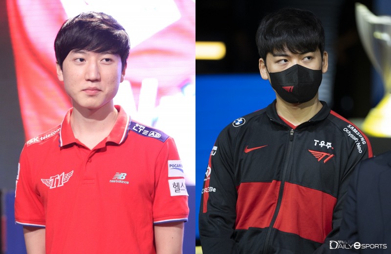 2014년 SK텔레콤 T1 시절의 이신형과 이민형.