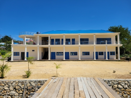 교보생명은 인도네시아 찌아찌아족과의 한글 나눔과 문화 교류를 활성화하기 위해 인도네시아 바우바우시에 찌아찌아한글학교를 건립했다. 사진은 완공된 찌아찌아한글학교의 모습