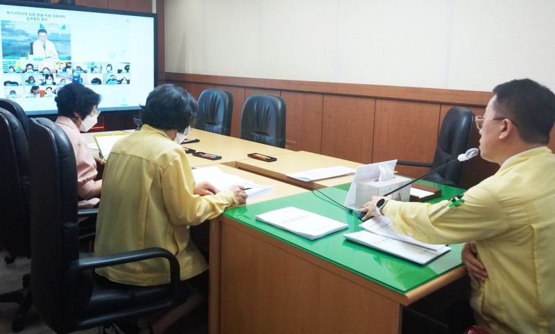 읍·면·동장 영상회의 모습 (사진제공 = 나주시)