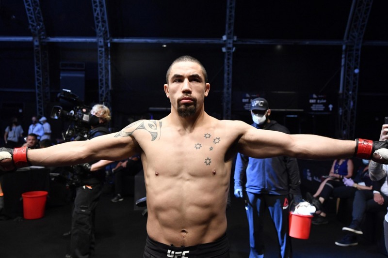 다시 한 번 미들급 타이틀 도전 기회를 잡은 휘태커(사진=UFC)