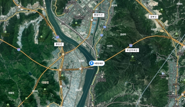 낙동강대교 위치도