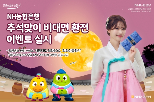 NH농협은행, 추석맞이 비대면 환전 이벤트 펼쳐