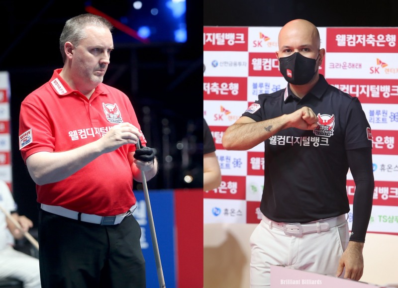 4강에서 맞붙는 쿠드롱과 위마즈(사진=PBA. 브릴리언트 빌리아드)