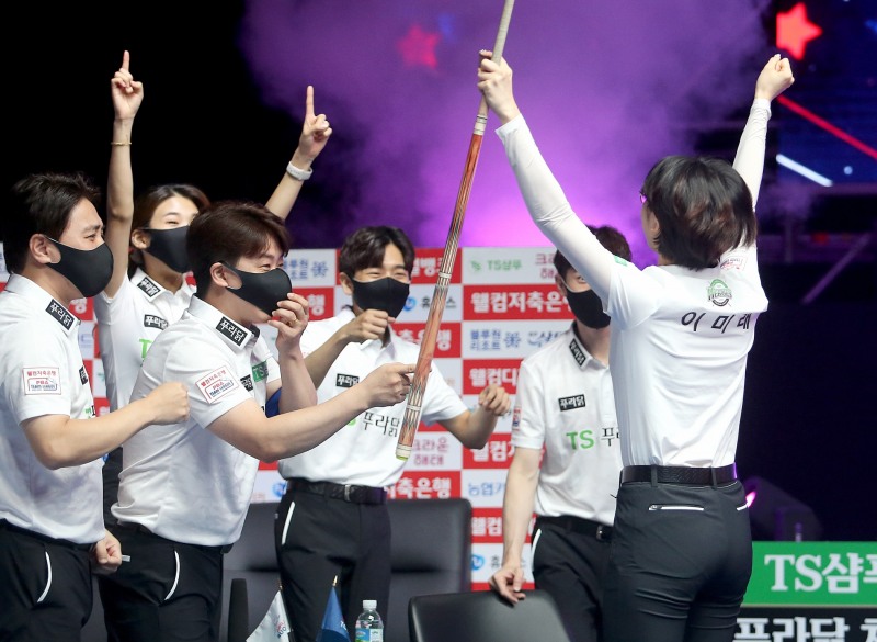 휴온스를 4-1로 꺾은 TS샴푸 푸라닭(사진=PBA)