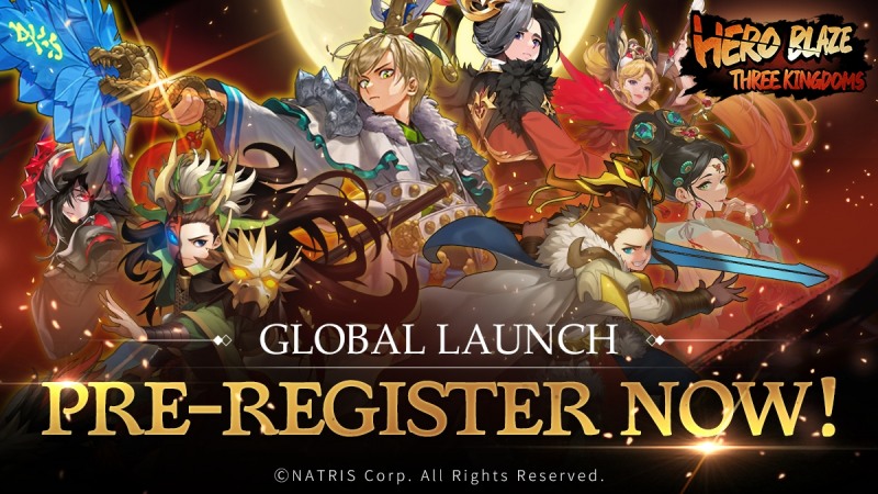 나트리스, ‘Hero Blaze: Three Kingdoms’ 글로벌 전 지역 대상 사전예약 진행