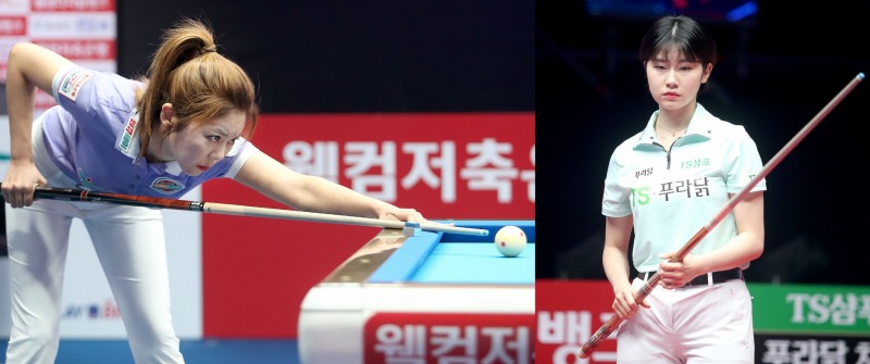 결승같은 단판 승부를 벌일 김가영(왼쪽)과 이미래(사진=PBA)
