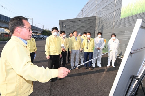 행정2부지사 ASF 대응 거점소독시설 현장점검 모습 /사진제공=경기도