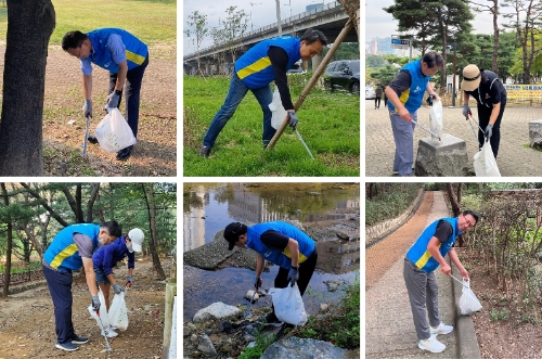신한은행, 임원 플로깅 활동 진행…"일상 속 자원순환 실천"