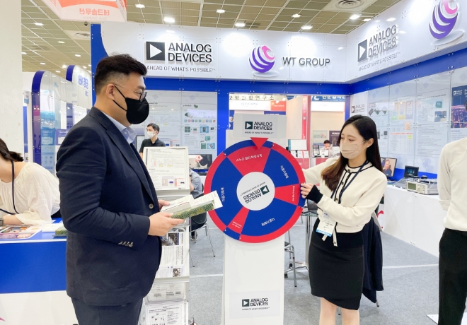 WT코리아 '한국 전자전’에서 세계적 반도체 기술 ADI 제품 소개
