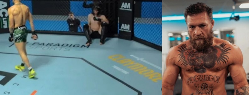 스파링 파트너를 주저앉힌 동영상과 최근의 맥그리거(사진=인스타그램)