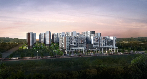 에코델타시티 푸르지오 센터파크 야경투시도