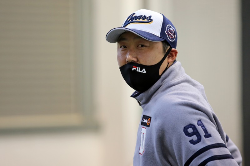 두산 시절의 배영수 코치