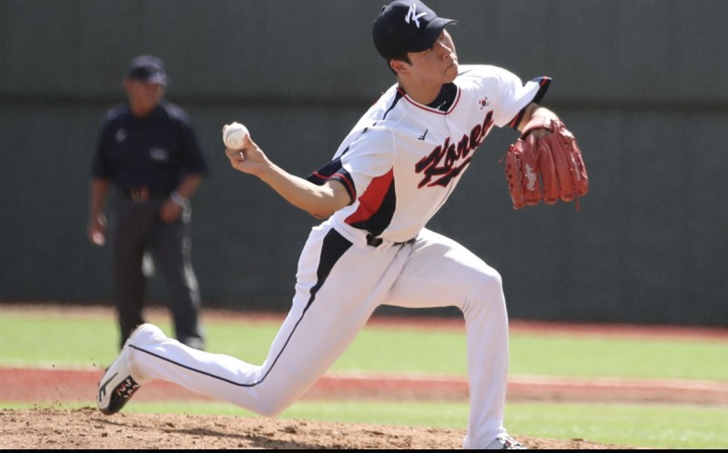 한국 U23 대표팀의 투수 노운현