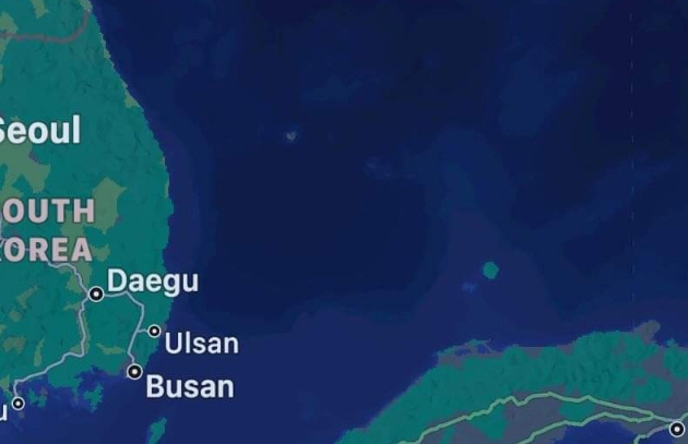 미국 등 22개국에서 검색한 애플 아이폰 지도에서는 독도 표기가 되어 있지 않다.