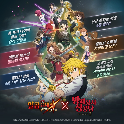 넷마블 '일곱 개의 대죄: GRAND CROSS'에 '7대죄-방패용사 성공담' 콜라보 업데이트