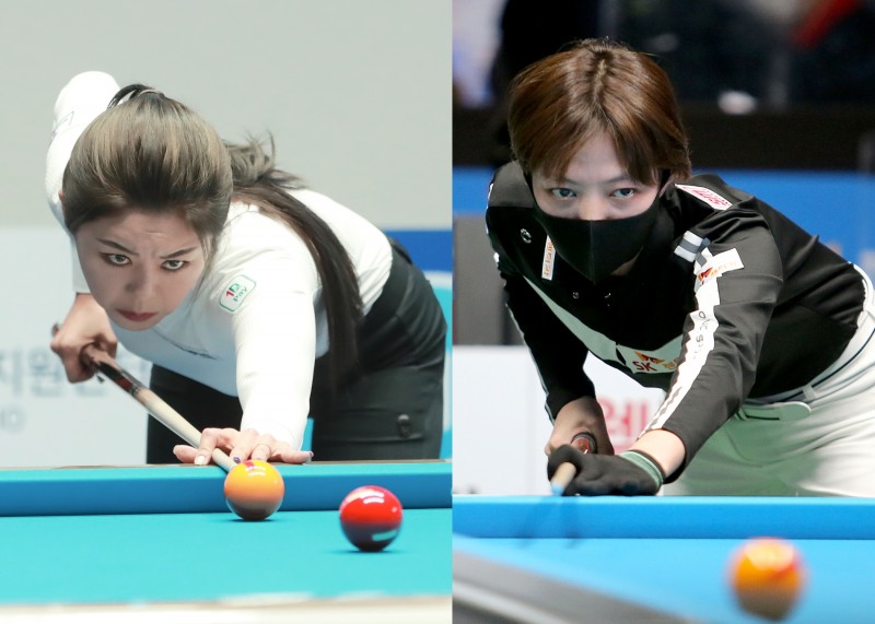 8개월여만에 결승에서 재회하는 김가영(왼쪽)과 임정숙(사진=PBA)