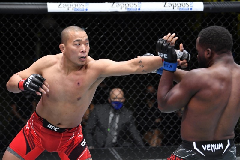 연승한 박준용. 사진은 이전 경기(사진-UFC)