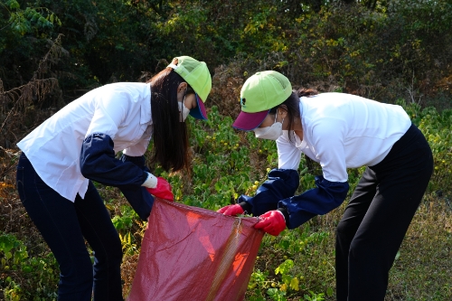 진에어, 청수곶자왈·제주 수월봉에서 환경 정화 봉사활동 진행