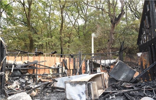 화목보일러 화재 모습 / 사진 제공 : 경기도