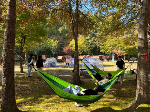 사진=국립중앙청소년수련원 2022년 레저스포츠캠프에 참여한 청소년들이 활동 프로그램에 참여하고 있다.