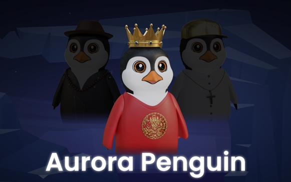 오로라픽처스재단, 오로라팽귄NFT 선봬...희소가치 강화