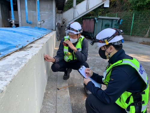 통영시 하수처리시설 합동안전점검 모습 / 사진 제공 : 국토안전관리원