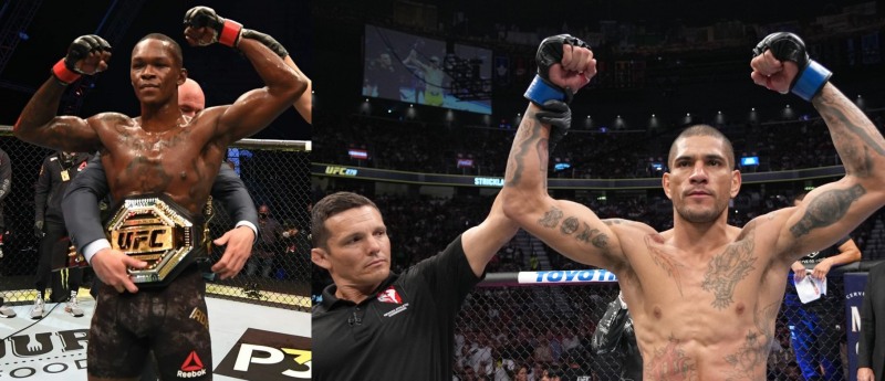 챔피언 아데산야(왼쪽)와 도전자 페레이라(사진=UFC)