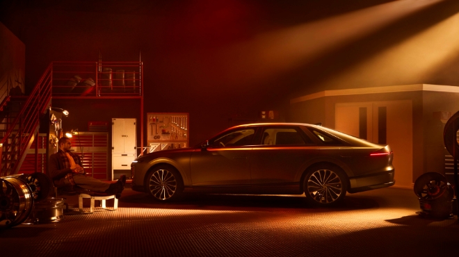 현대자동차는 고품격 세단, ‘디 올 뉴 그랜저’를 14일 출시했다고 밝혔다. 사진은 ‘디 올 뉴 그랜저’의 측면부 모습, (사진 = 현대자동차 제공)