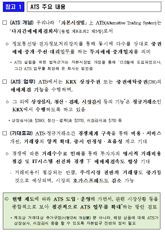 금융당국, 다자간 매매체결회사 도입 추진...거래소간 경쟁체제 구축