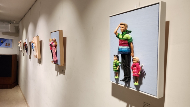 서윤남·윤보민 2인전, Neat Knit 展 '아름다운 연대' 오는 25일까지 나우리아트갤러리에서