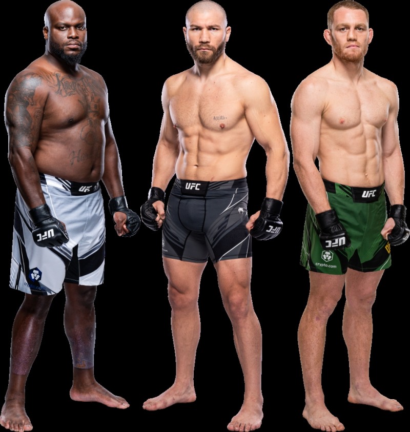 왼쪽부터 루이스, 쿠텔라바, 마델라나(사진=UFC)